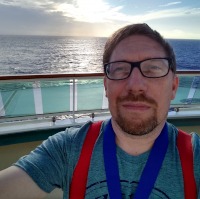 Joe Jepsen aboard a cruise ship