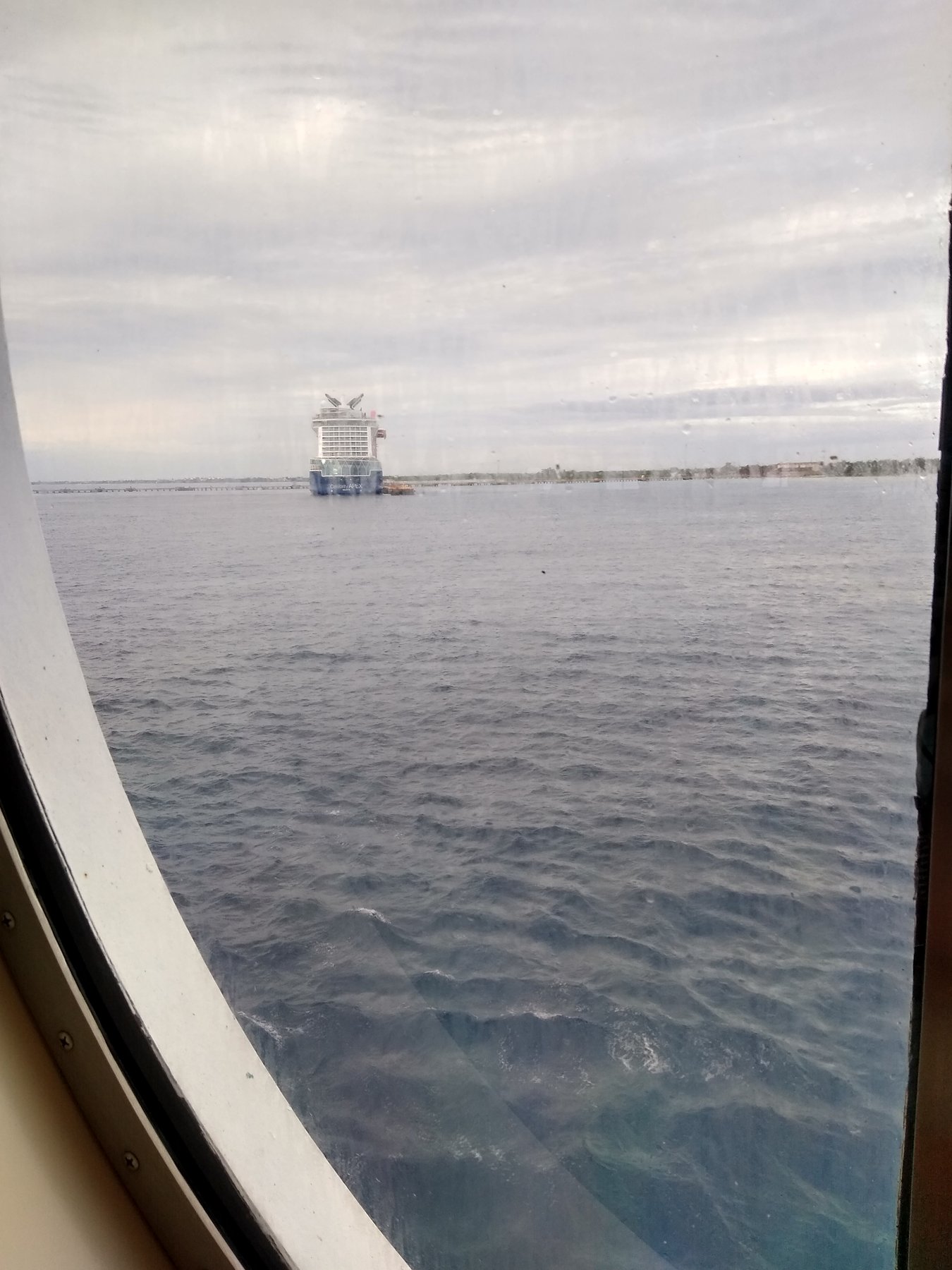 View of Costa Maya from Serenade of the Seas while approaching port.