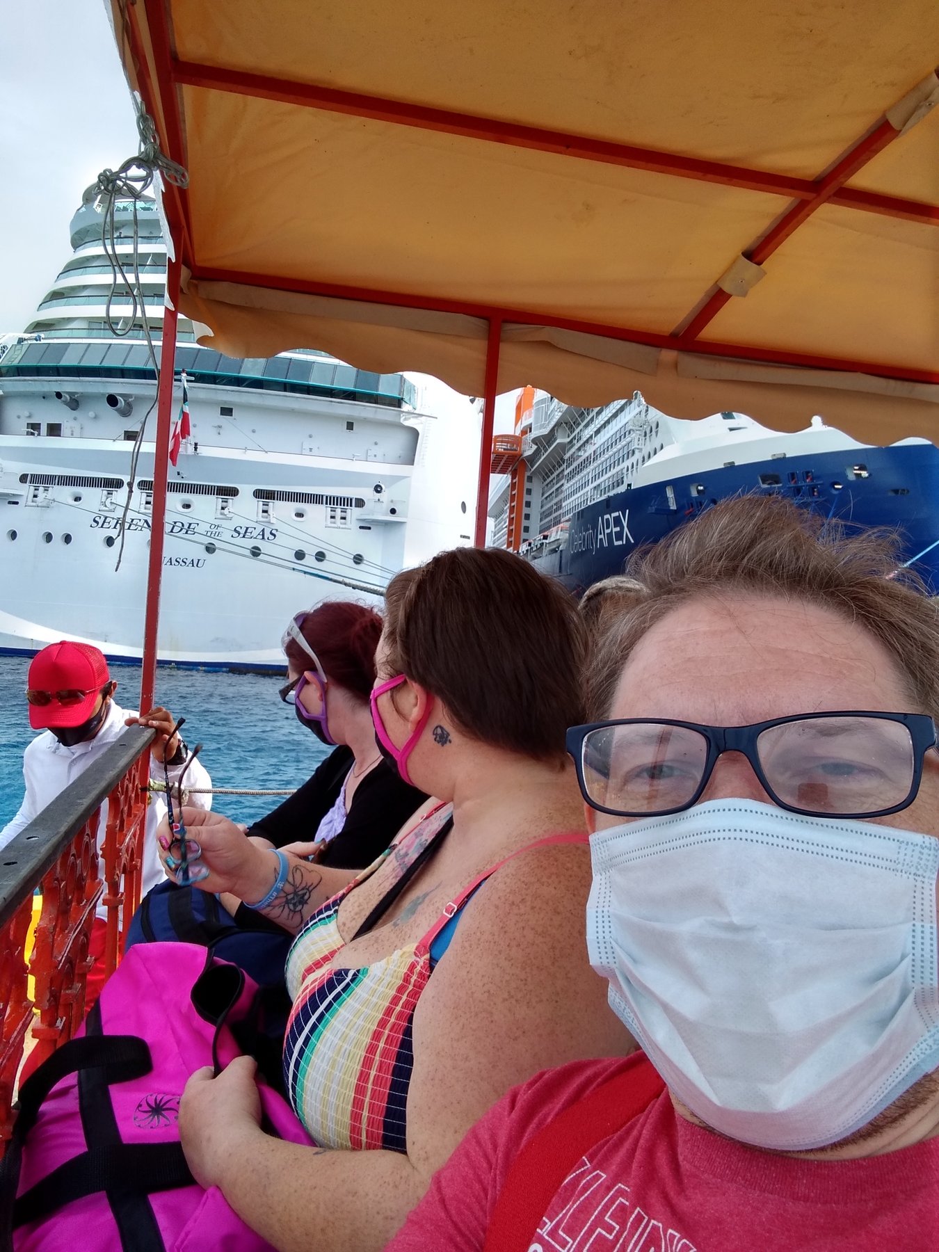 Joe and family in Costa Maya during their November 2021 cruise port day.
