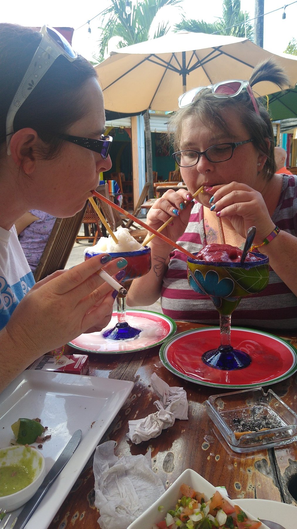 Frozen drinks at Wet Wendy's in Cozumel, Mexico.