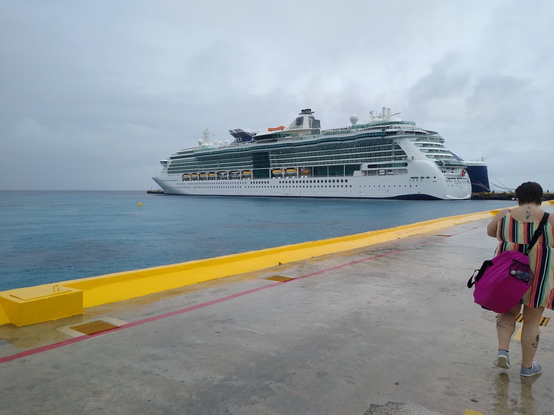 Serenade of the Seas docked at Costa Maya, Mexico.